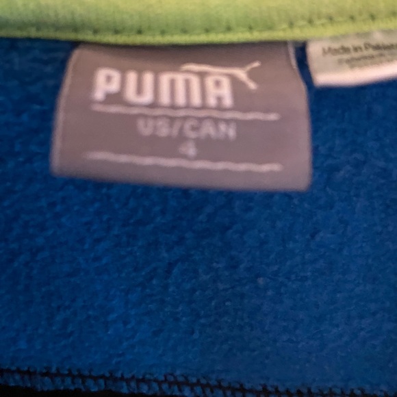 Puma black zippered hoodie size 4 - Picture 3 of 6